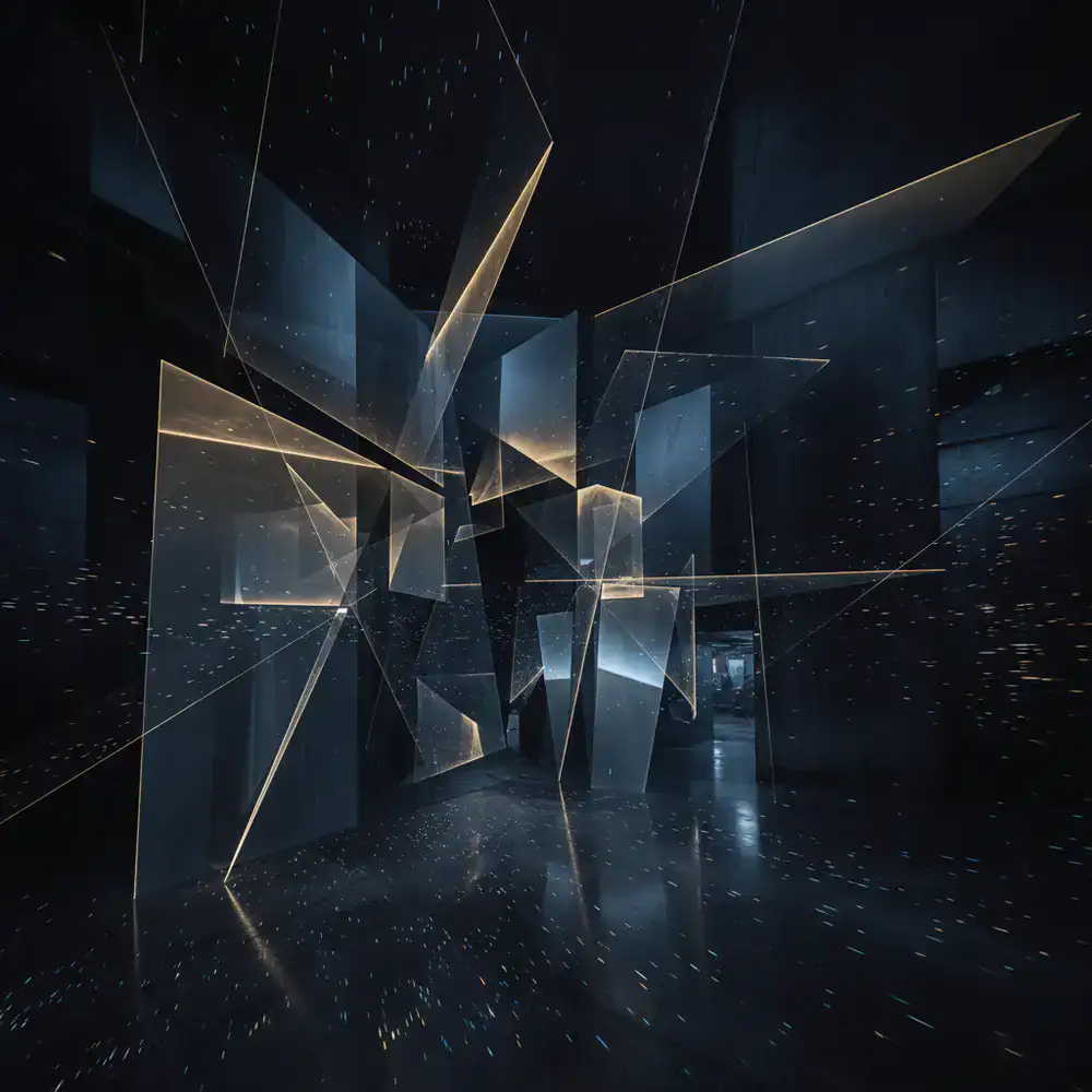 Abstracte visualisatie van casinoverlichting en omgevingsontwerp