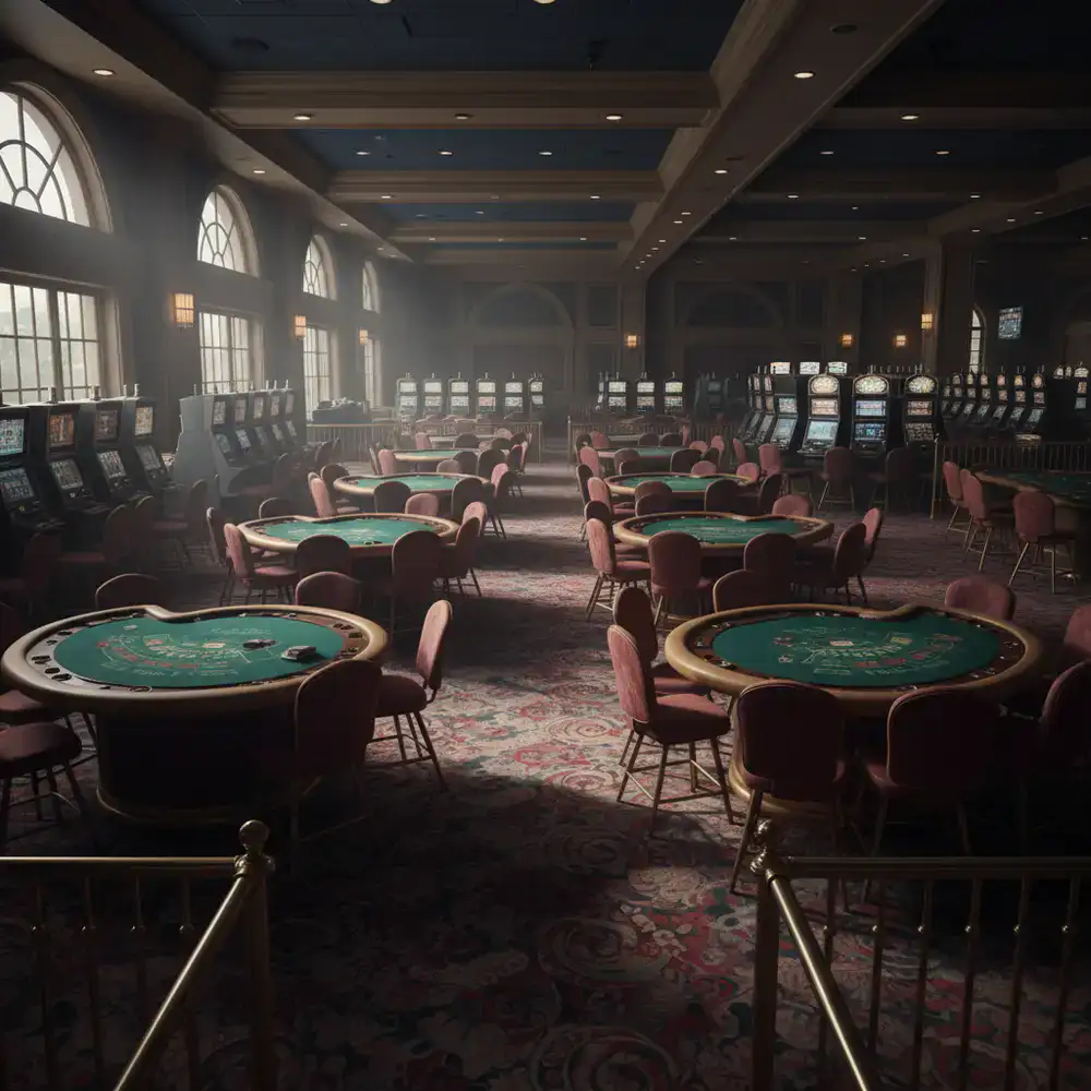 Casinovloerperspectief met opzettelijke lay-out